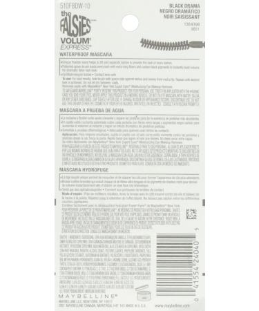 Maybelline New York The Falsies Volum' Express Waterproof Mascara Black Drama 385 - 0.28 Fl Oz - Buy Online on SooperMarket.com