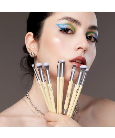Jessup 8pcs Eyeshadow Brush Set | Premium Crujson-Free Eye Makeup Brushes | Blending, Concealer, Eyebrow, Eyeliner & Spoolie Kit T328 - Buy Online on SooperMarket.com
