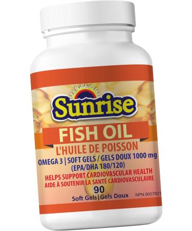 Sunrise Apothecary - FISH OIL Daily Supplement Rich in Omega 3 Fatty Acids Total Wellness Support for Men and Women 1000 mg per Soft Gel Capsule 90 Omega 3 Fish Oil Capsules per Bottle - Buy Online on SooperMarket.com