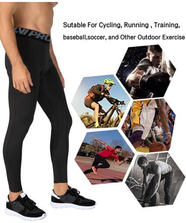 Men's Compression Pants - Breathable Sports Leggings for Jogging & Gym | LNJLVI Red/Navy/Blue - Buy Online on SooperMarket.com