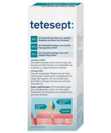 Tetesept Shooting Ointment Repair Foot Cream - Hydro-Lipid Complex Dexpanthenol & Shea Butter for Cracked Skin - 60 ml - Buy Online on SooperMarket.com
