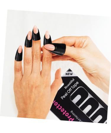 FRCOLOR 100 Sheets Nail Art Anti-Spill Stickers Nail Polish Nail Guards for Painting Nails Nail Protector for Gel Polish Nail Protector Stickers Nail Tape Tearable Adhesive Tape Silica Gel 3.00X2.50X0.10CM As Shown - Buy Online on SooperMarket.com
