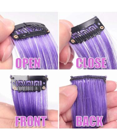 24 Pcs Colored Hair Extensions Colorful Clip in Hair Extensions 22 inch Synthetic Straight Hair Extensions for Kids Girls Women A 24Pcs - Solid color + Gradient color - Buy Online on SooperMarket.com
