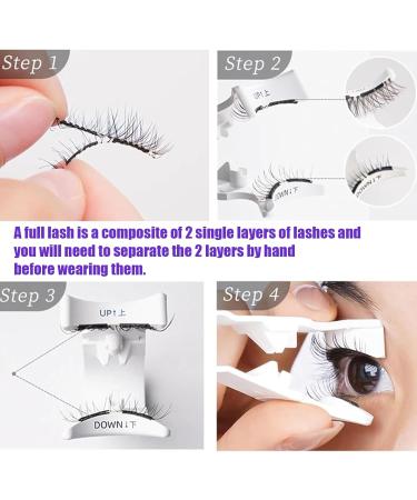 Magnetic Lashes Reusable Magnetic Lash Set Easy to Put On All Day Long Magnetic Lashes Natural Look Magnetic Lash Set With Applicator No Adhesive Required (7-3) - Buy Online on SooperMarket.com