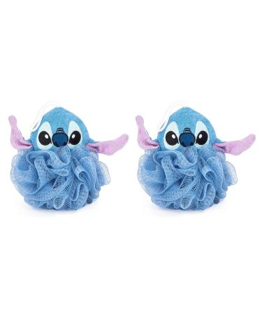 Disney Lilo & Stitch 2 Piece Loofah Set Kids Bath & Shower Body Scrubber Sponge Blue - Lilo & Stitch