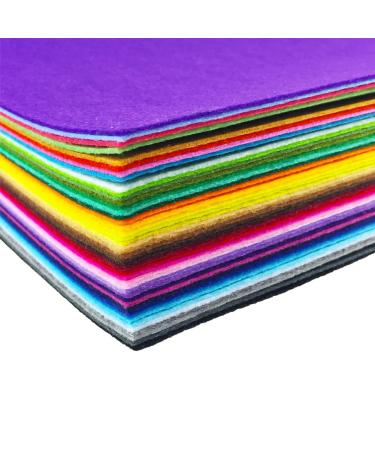 flic-flac 44PCS 8 x 12 inches (20 x 30cm) Assorted Color Felt Fabric Sheets Patchwork Sewing DIY Craft 1mm Thick   (20cm * 30cm  44pcs) 20cm * 30cm 44pcs