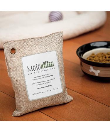 MOSO NATURAL Air Purifying Bag 200g (3 Pack) - Odor Eliminator for Cars, Closets, Bathrooms, & Pet Areas - Bamboo Charcoal Absorber - Buy Online on SooperMarket.com