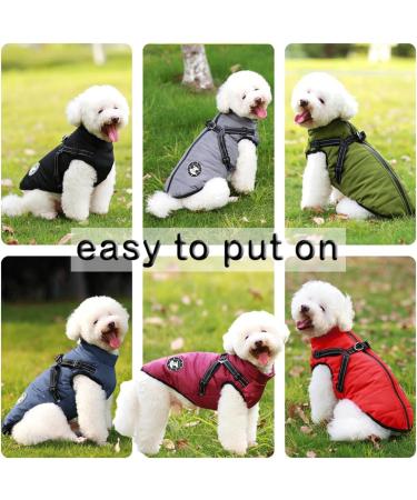 Luowan Waterproof Dog Coat for French Bulldogs | Warm Vest & Dog Jacket for Small Dogs (S Green) - Multi-Sizes Available - Buy Online on SooperMarket.com