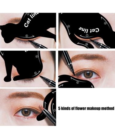 Luxsea Cat Line Eyeliner Stencils - 2 Pcs Eye Makeup Tool for Perfect Cat Eye & Smokey Eyeshadow - Buy Online on SooperMarket.com