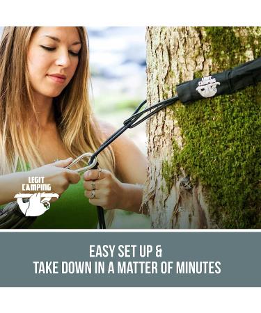 Legit Camping Hammock - 2 Person Double Tree Hammock in Army Green/Khaki - Buy Online on SooperMarket.com