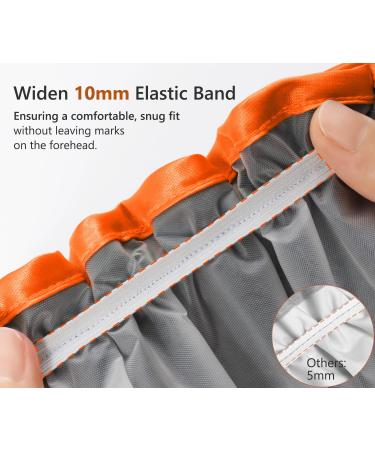 Mikimini Black Shower Hoods 2-Pack | Double-Layer Waterproof Bathing Hair Cap | Soft & Comfortable PEVA | Cute Stretchy Medium Size Black & Orange - Buy Online on SooperMarket.com