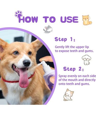 BOZILY HICC Groom! Pet Clean Teeth Spray + Finger Brush | Dental Care Spray for Dogs & Cats | Targets Tartar & Plaque | Eliminates Bad Breath | 50ml (2Pcs) - Buy Online on SooperMarket.com