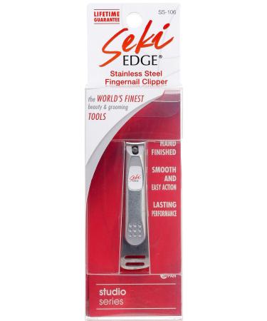 Seki Edge Nail Clippers (SS-106) - Stainless Steel Fingernail Clippers for Men & Women - Sharp Cutting Edges for Thick Nails - Professional & Home Use - Made in Japan