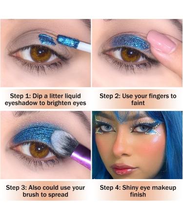 Oulac Liquid Glitter Eyeshadow - Metallic Baby Pink Shimmer Eyeliner, Vegan & Cruelty-Free - Pink Volt (15) - Buy Online on SooperMarket.com