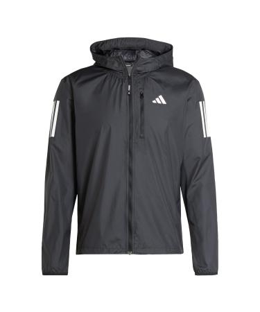 adidas Men's Own The Run Jacket Jacket L Tall Black/White