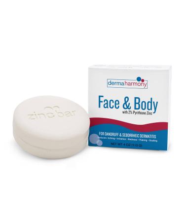 Dermaharmony 2% Pyrithione Zinc Face & Body Cleansing Bar (4 oz)