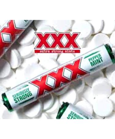 XXX Extra Strong Peppermint Mints - 14 Rolls with TinTastic Silver Refillable Keepsake Tin - Buy Online on SooperMarket.com