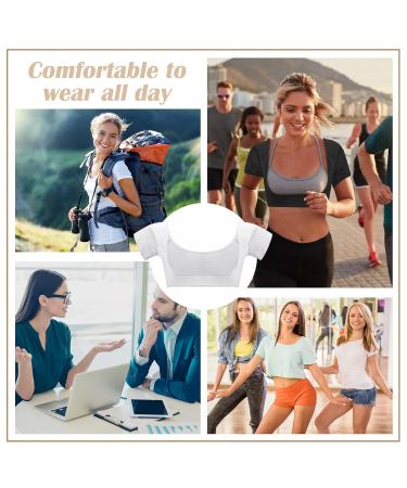6-Piece Breathable Forearm Welding Vest & Sweat Pads for Women | Weld-Resistant Protection Washable Armpit Pads - Medium White - Buy Online on SooperMarket.com