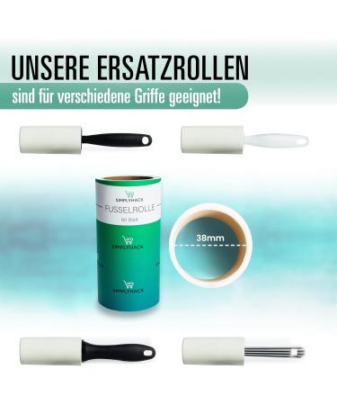 Buy Simplyhack Lint Roll Set - 720 Sheets High Adhesive Replacement Rolls for Pet Hair & Lint Removal - International Shipping Available - Buy Online on SooperMarket.com
