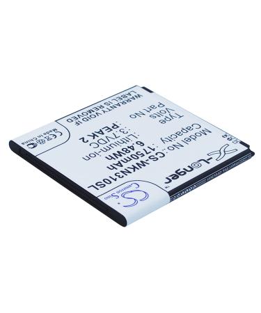 PRUVA Battery Compatible with Wiko Cink Peax Cink Peax 2 N310 P/N: Cink Peax 2 Peak 2 1750mAh