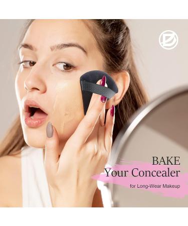 Velour Powder Puff Triangle Set for Face & Body - 6PCS Black Makeup Puffs - Buy Online on SooperMarket.com