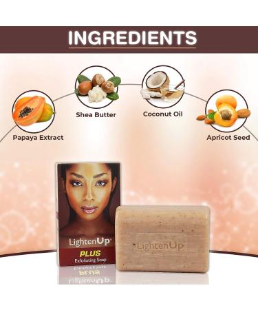 OMIC LightenUp Exfoliating Soap 200g/7fl oz - Skin Brightening Cleansing Bar with Apricot, Glycerin & Coconut Oil - Buy Online on SooperMarket.com
