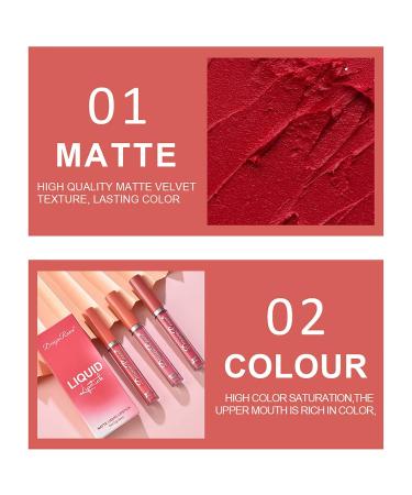 YUECI 3PCS Matte Liquid Lipstick Set - Moisturizing Multi-Color Matte Lip Gloss (1 ml) - Buy Online Internationally - Buy Online on SooperMarket.com