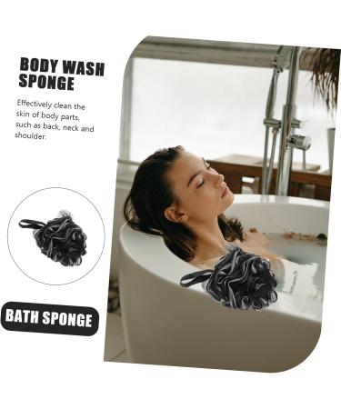 Buy NOLITOY 4pcs Black Bath Balls - Durable Mesh Loofah Scrubber Sponges for Men | Portable Body Wash Solution - Buy Online on SooperMarket.com