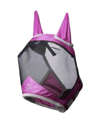 Harrison Howard Caremaster Pro Luminous Horses fly mask UV protection fleece padding with ear protection lavender purple pony (s) pony (s) lavender purple