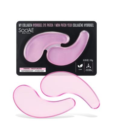 Soo'AE My Collagen Hydrogel Eye Patch 1 EA Firming + Moisturizing Marine Collagen Under Eye Mask Korean Lifting Eye Patches - Dark Circles Puffiness & Wrinkles 1 EA Collagen