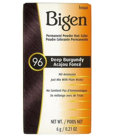 Bigen Permanent Powder Hair Color 96 Deep Burgundy - Long-Lasting Rich Color | 0.21 oz International Shipping Available - Buy Online on SooperMarket.com