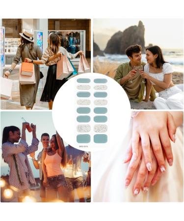 Semi Cured Gel Nail Stickers Set Natural Gloss Gel Nail Strips | Full Nail Wraps for Women Nails Art Fingernail Manicure Stickers Long Lasting Easy to Apply Adhesion - Buy Online on SooperMarket.com