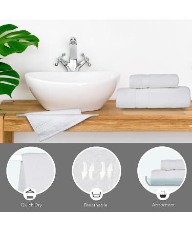 Nova Luxury Linen - Hotel Quality Turkish Towel Set (6 Pcs, Pure White) - Buy Online on SooperMarket.com