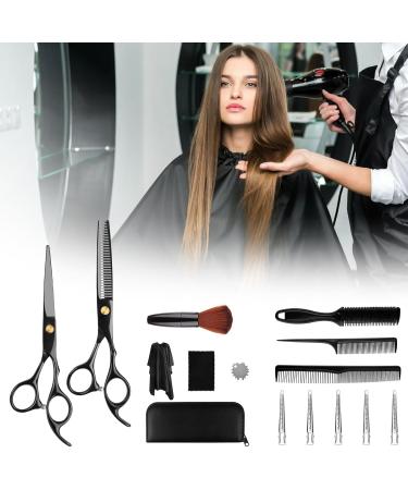 NVIYAM Hairdressing Scissors Set 15 Pieces Hair Cutting Scissors Professional Set 6.7 Inch Hair Cutting Scissors Professional Thinning Scissors Set for Women Men Children Family Hairdressing - Buy Online on SooperMarket.com