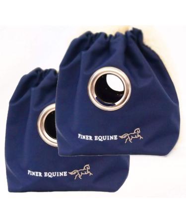 Finer Equine - Pair of Stirrup Covers/Stirrup Bags waterproof lining thick faux sheepskin backing easy to use elastic top British crafted