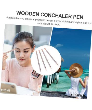 HAPINARY 4pcs Concealer Pen Highlighter Stick Dark Circle Concealer Make up Concealer for Face Wooden 1 g (Pack of 1) Ivory - Buy Online on SooperMarket.com