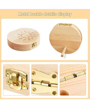 Premium Wooden Milk Tooth Box | Baby Tooth Storage & Display for Girls | Perfect Gift for Birth | Elegant Souvenir Box - Buy Online on SooperMarket.com