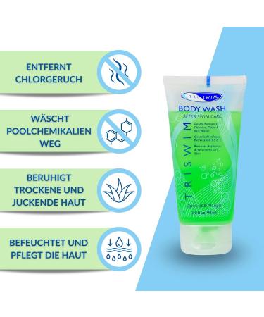 Triswim Anti-Chlorine Travel Set | Chlorine Removal Skin Care for Swimmers | Essential Anti-Chlorine Cosmetics (4x90ml) - Buy Online on SooperMarket.com