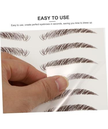 Baluue 9 Sheets Eyebrow Transfer Stickers 6d Eyebrows Stickers Eyebrow Grooming Sticker 21x14.7cm Brown - Buy Online on SooperMarket.com