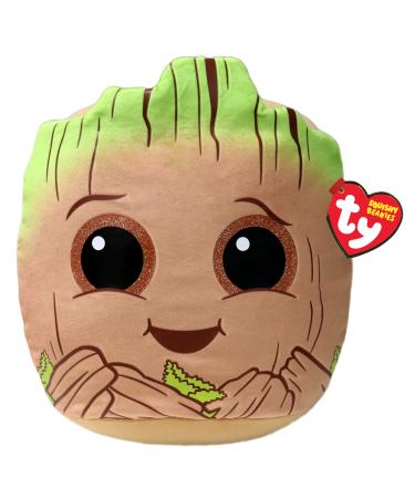 TY Marvel Avengers Groot Squish-A-Boo 10 Inches | Licensed Squishy Beanie Baby Soft Plush Marvel Toys | Collectible Cuddly Stuffed Teddy Groot 10 Inches