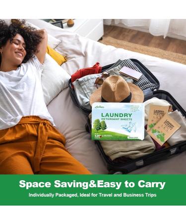 Eco-Friendly Laundry Detergent Sheets - Hypoallergenic Ultra-Concentrated Travel-Ready | Natural Fresh Linen Scent (120 Loads 60 Sheets - Buy Online on SooperMarket.com