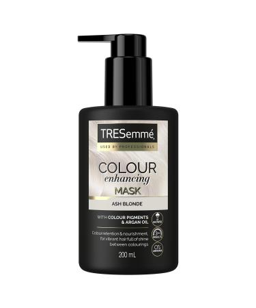 TRESemm Ash Blonde Colour Enhancing Hair Mask with colour pigments & argan oil for a vibrant colour with brilliant shine between colourings 200 ml Yellow