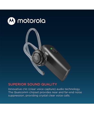 Motorola HK385 Bluetooth Earpiece - Wireless Mono Headset with CVC Noise Suppression - IPX4 Sweat Resistant - Smart Touch/Voice Control - Buy Online on SooperMarket.com