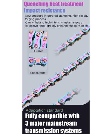 6/7/8 Speed Rainbow Bike Chain | 116 Links Lightweight Bicycle Chain for MTN BTX MTB Road Bike - Buy Online on SooperMarket.com