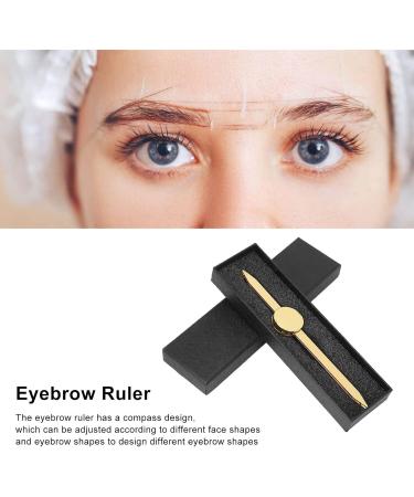 Compass Eyebrow Ruler Stainless Steel Material Gold Eyebrow Stencil Ruler Adjustable Accurate Positioning Compass Design Brow Measuring Tool - Buy Online on SooperMarket.com
