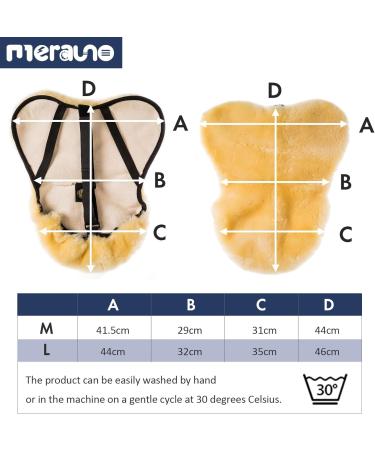 Merauno Sheepskin Horse Saddle Seat Saver Lambskin Horse English Saddle Seat Cover - Buy Online on SooperMarket.com