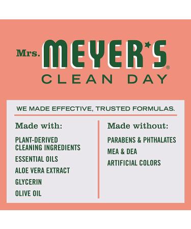 Mrs. Meyer's Geranium Hand Soap Refill, 33 Fl Oz - Pack of 2 | Biodegradable Formula with Essential Oils - Buy Online on SooperMarket.com