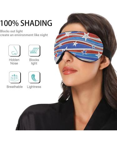 Haskirky Light Blocking Eye Mask - Breathable & Adjustable for Men and Women - Ideal for Travel, Yoga, Meditation - Deep Sleep Goodies - Blue/Red/White - Buy Online on SooperMarket.com