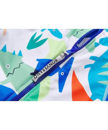 BONVERANO Baby Boys Swimsuit | UPF 50+ Sun Protection | 6-9 Months | White Dinosaur - Buy Online on SooperMarket.com