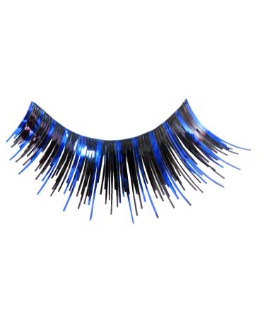 Eulenspiegel 000182 - Artificial eyelashes black/blue 1 ml special eyelash glue instructions for carnival theme party